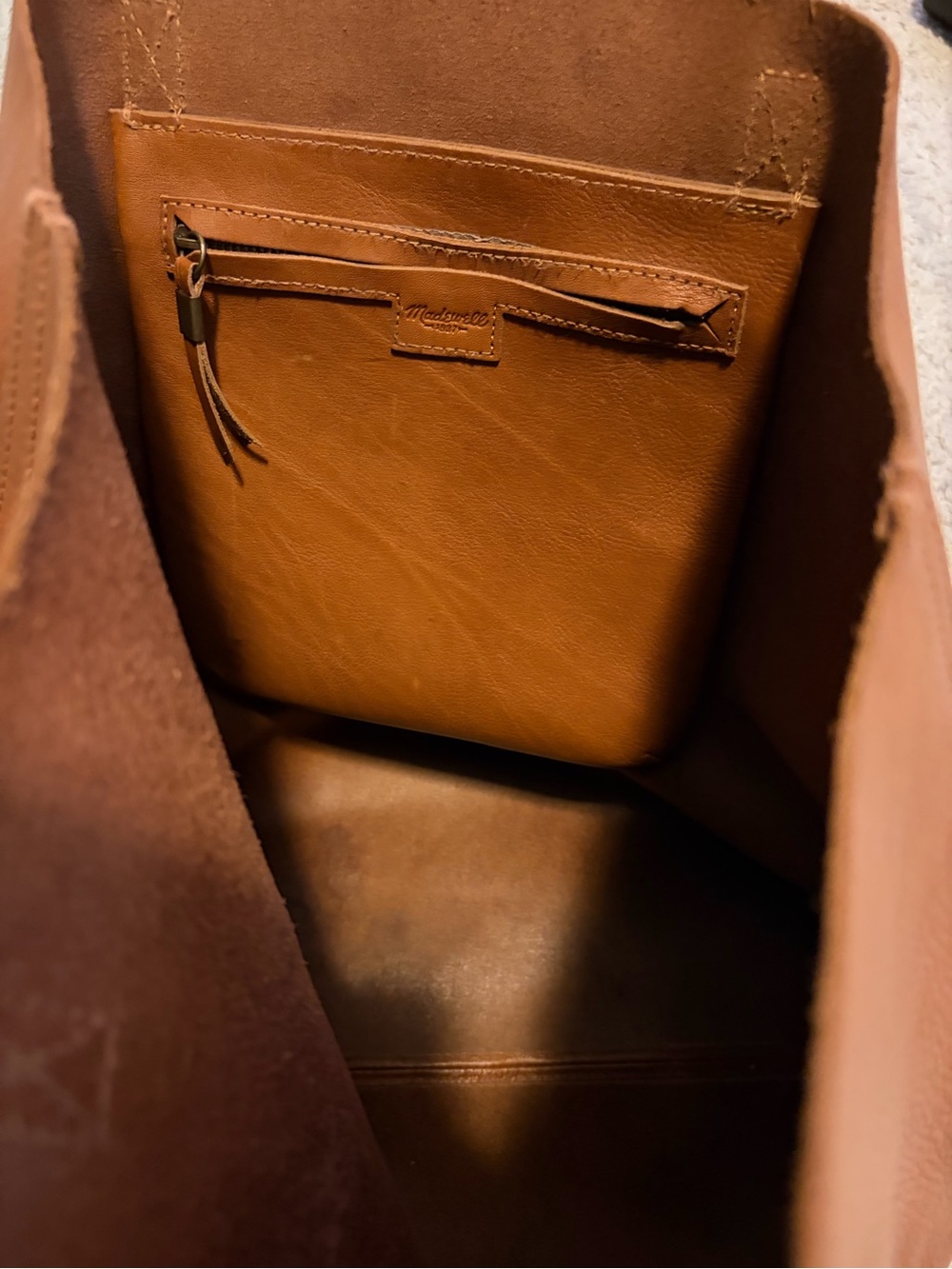 Madewell The Transport Tote English Saddle Brown Leather Classic Shoulder Bag - Picture 7 of 15